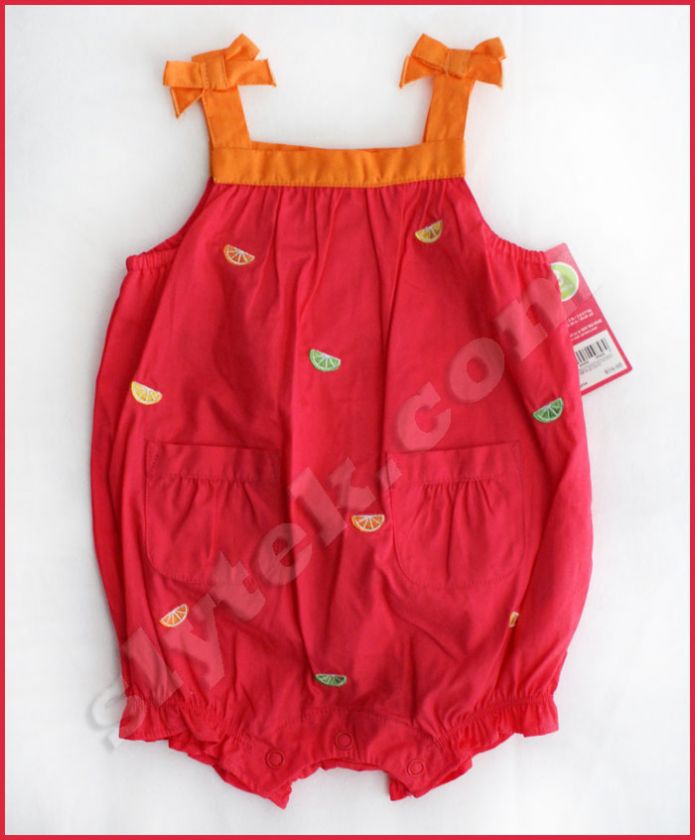 NWT Girls Sunsuit Romper Set Hat Carters NEW 3m 6m 9m 12m 18mSummer 