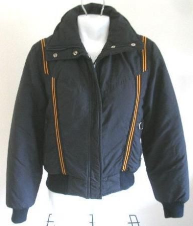 Vintage 80s Black OBERMEYER Ladies 12 Ski Jacket Coat  