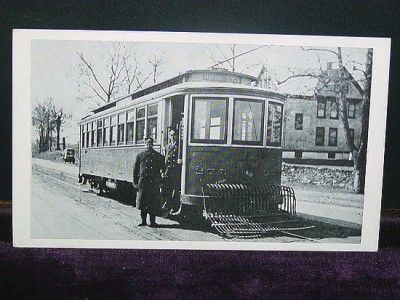 Vintage Repro POSTCARD c1912 Trolley BRIDGEPORT, CT  