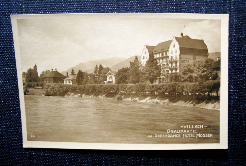 AUSTRIA VILLACH DRAUPARTIE DEPENDANCE HOTEL MOSSER rppc  