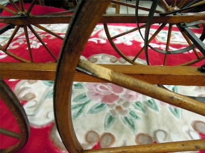 ANTIQUE, VICTORIAN CANE/WICKER BABY BUGGY PRAM W/PARASOL  