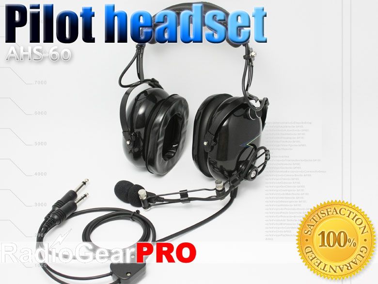 AHS 60 Pilot Air band headset for Yaesu VXA 220 VXA 300 VXA 710 Pilot 