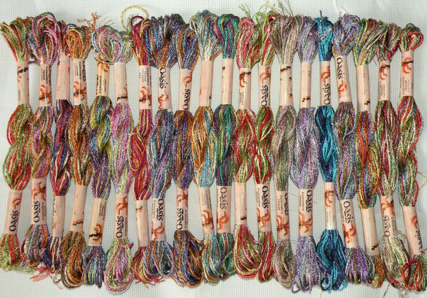 New Metallic Variegated Hand Embroidery Thread 20 Skein  