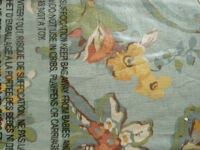 POTTERY BARN VANESSA FLORAL CORDLESS ROMAN SHADE BLUE 26 X 64 NEW 