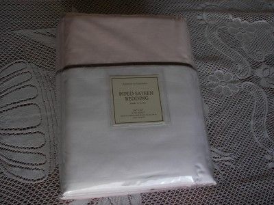 Restoration Hardware Italian Piped Sateen King Duvet B  