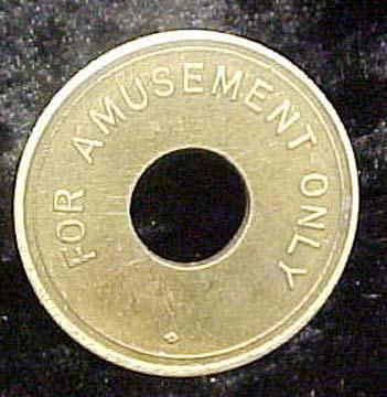 FOR AMUSEMENT ONLY   1 1/4   NO CASH VALUE TOKEN  8454  