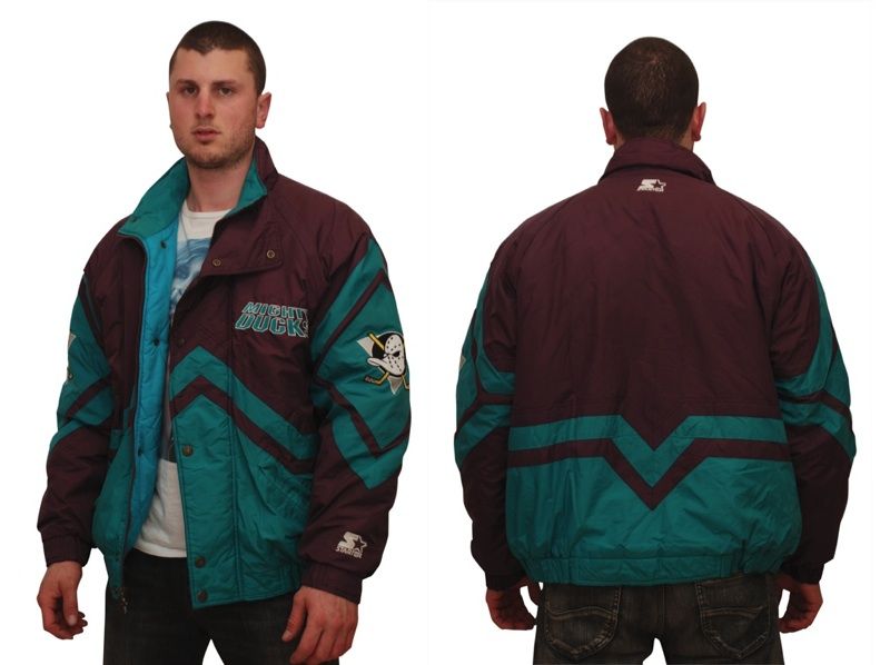 ANAHEIM MIGHTY DUCKS JACKET STARTER VINTAGE ORIGINAL L  