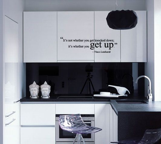   you get knocked down, its whether you get up Wall Quotes Decal  