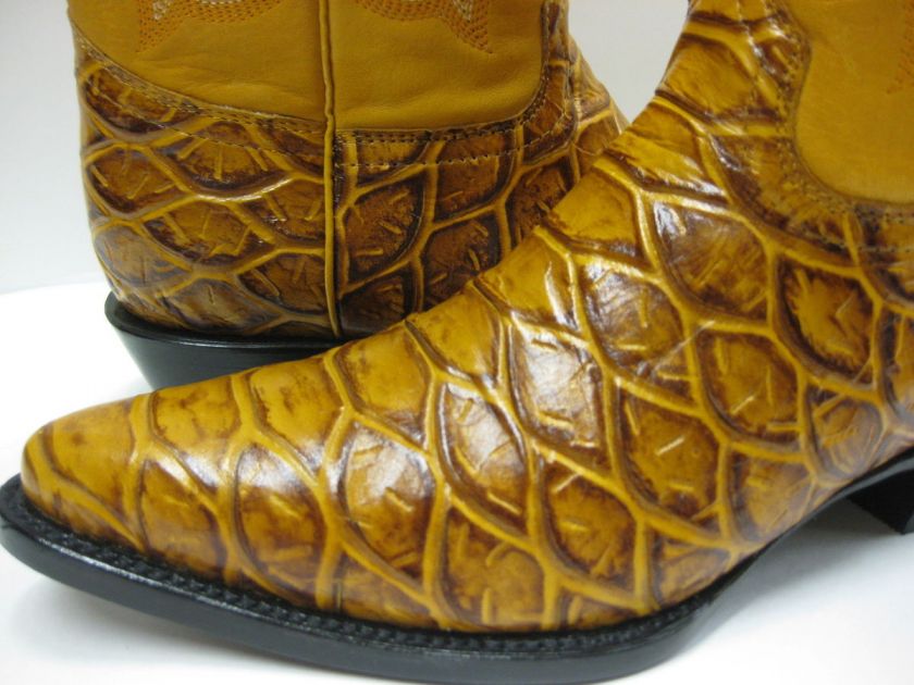 NEW ANACONDA SNAKE COWBOY BOOTS WESTERN SHOES BIKER HARLEY EXOTIC 