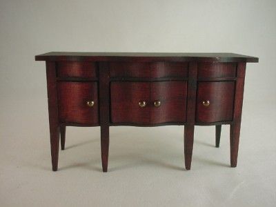 Antique Buffet Sideboard Miniature Red Stained Germany 112 VTG  