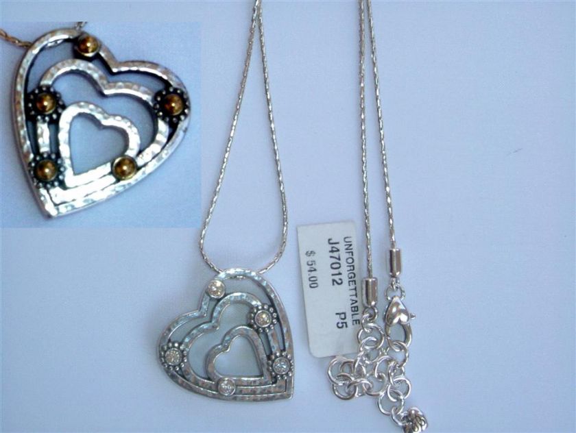 Brighton Auth. Unforgettable Heart Rev Necklace  