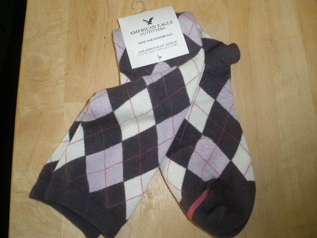 NWT American Eagle Argyle Knee High Socks Purple  