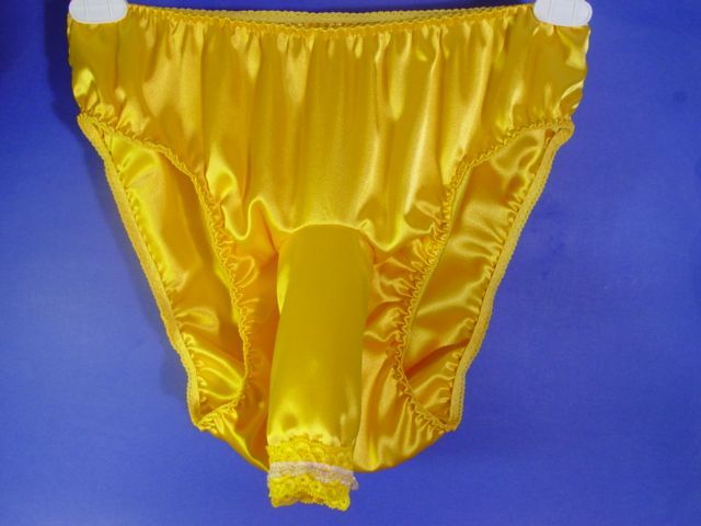 CHOICE of 7 COLORS HiCut Satin Sissy w/ 7 Latex Sleeve  