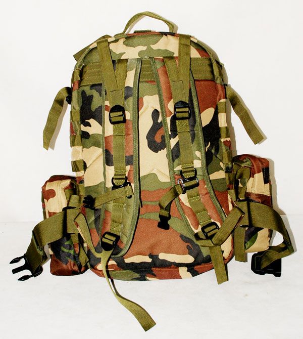 TACTICAL MOLLE ASSAULT BACKPACK BAG CAMO WOODLAND  3786  