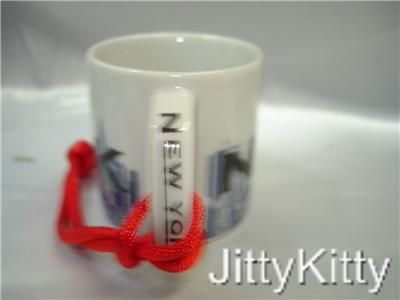 STARBUCKS NEW YORK SKYLINE SERIES CITY MINI MUG ORNAMENT 2oz 2002 NWOB 