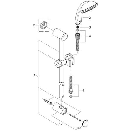 Grohe Tempesta Trio Hand Shower System Chrome 28435000 015976065816 