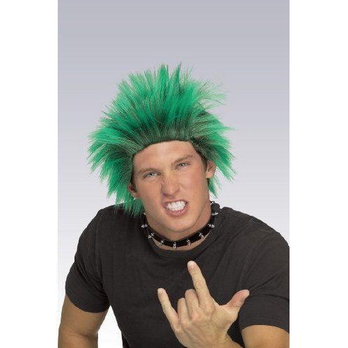 St Patricks Day Green Spike Wig Irish Ireland Costume  