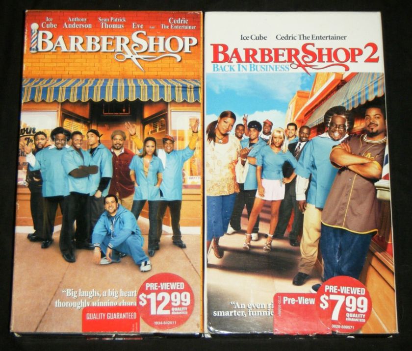 BARBERSHOP & BARBERSHOP 2 Back In Business   VHS Set  