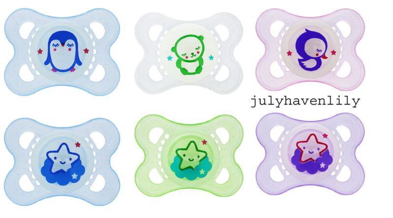 MAM NIGHT Silicone Pacifiers 2+m, 2 pk BPA FREE  