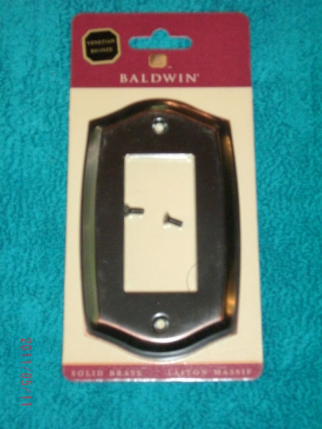 Baldwin Brass Switch Plate Single GFCI NEW  