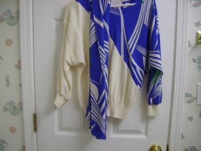 Anthony Sicari Made USA Skirt Top Blouse Sweater Sz 8  