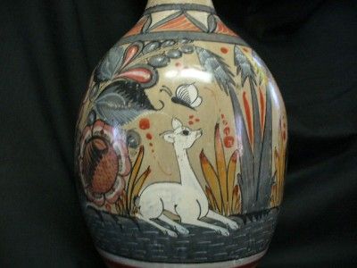 VINTAGE SIGNED TONALA TLAQUEPAQUE JALISCO BRUNIDO BURNISHED POTTERY 