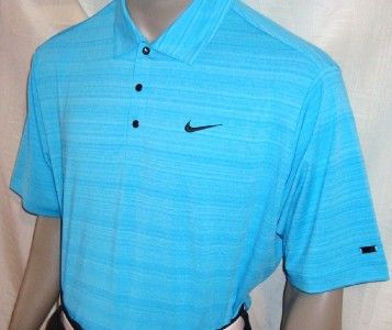 XL 2011 Nike Tiger Woods Bonded Heather Stripe Golf Polo Shirt (495 