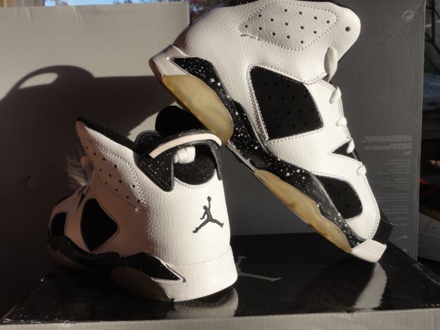 Nike Jordan 6 White Black Preschool Shoes Kids 12.5  