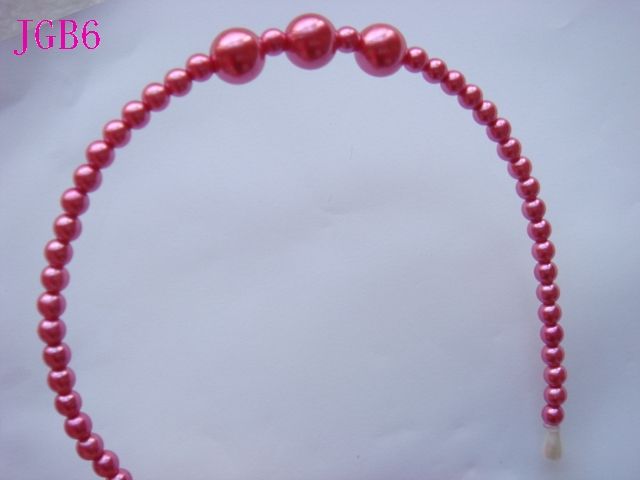 Glitter Girl GLASS PEARL Beaded Hair Headband Hair hoop JGB  