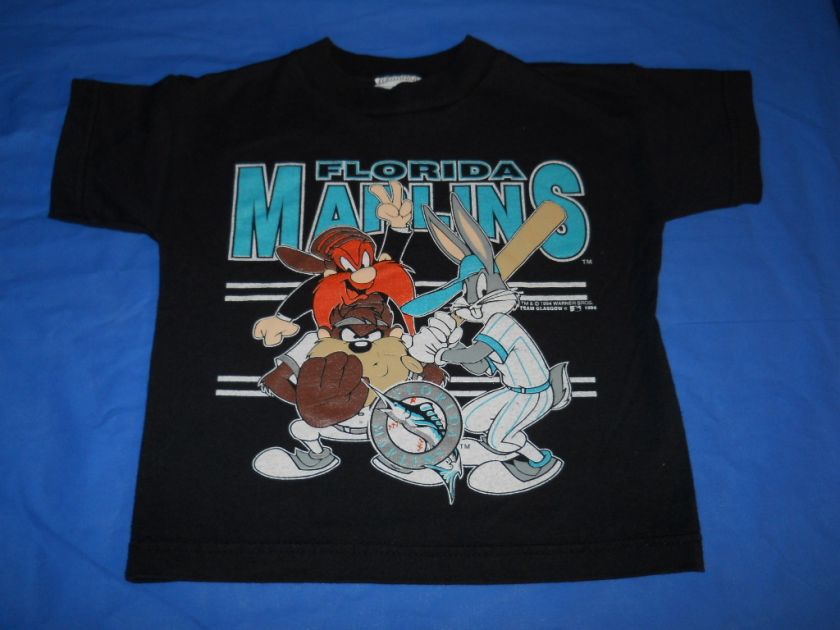 vintage FLORIDA MARLINS BUGS BUNNY LOONEY TUNES t shirt YS  