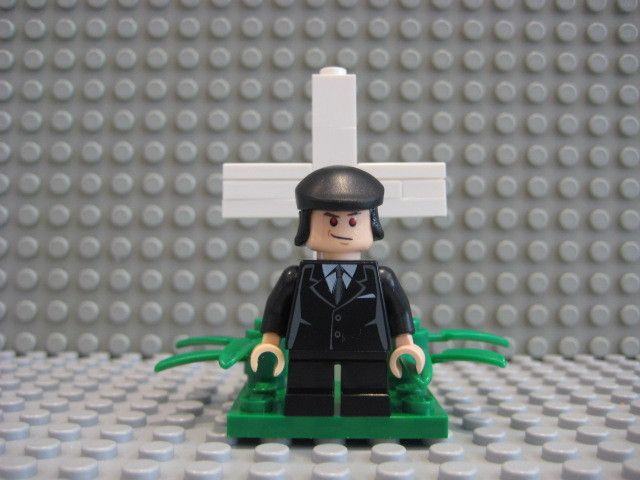 Custom Lego Minifig The Omen Damien Movie Display  