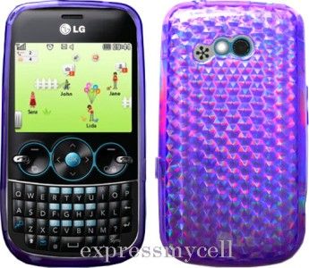 PURPLE TPU Gel Skin Case Cover LG GW300 GOSSIP ONLINER  