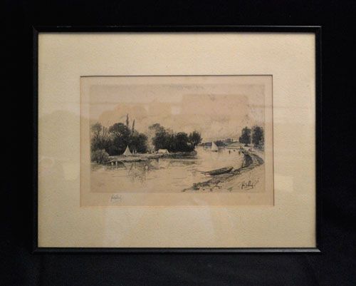 Original Etching Signed Landscape John Fullwood  