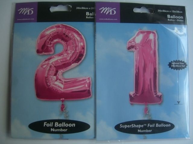 34 foil balloons 21 pink £ 11 99