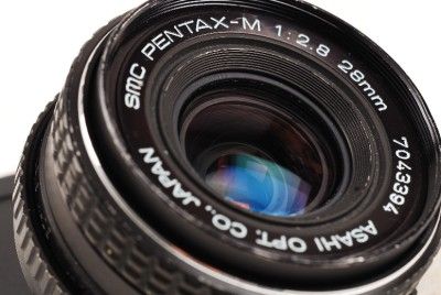 PENTAX M 28MM F2.8 LENS SHARP K MOUNT MANUAL FOCUS  