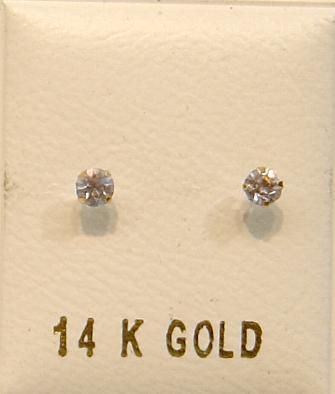 14k Gold Birthstone(Jun)Baby Ball Stud Earrings Free Sh  