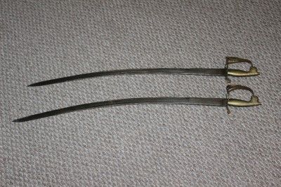 Fine Indian Old Antique Talwar Swords Shamshir Brass  