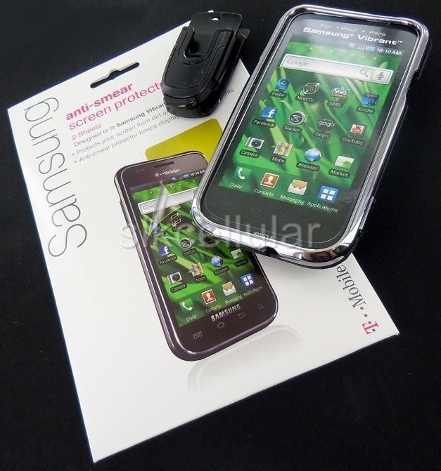   Samsung Galaxy S 4G Black/Chrome Case+Clip System+Screen Protector