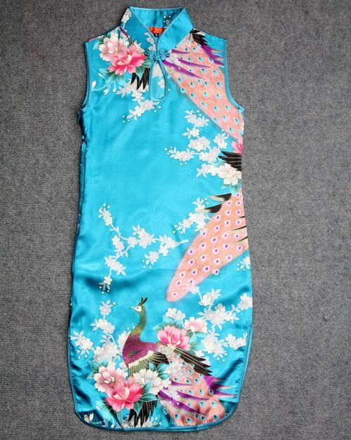 Chinese kid child girls dress cheongsam 2 4 6 8 10 12  