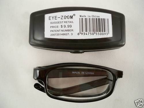 Folding Reading Glasses + Case New  +2.25  