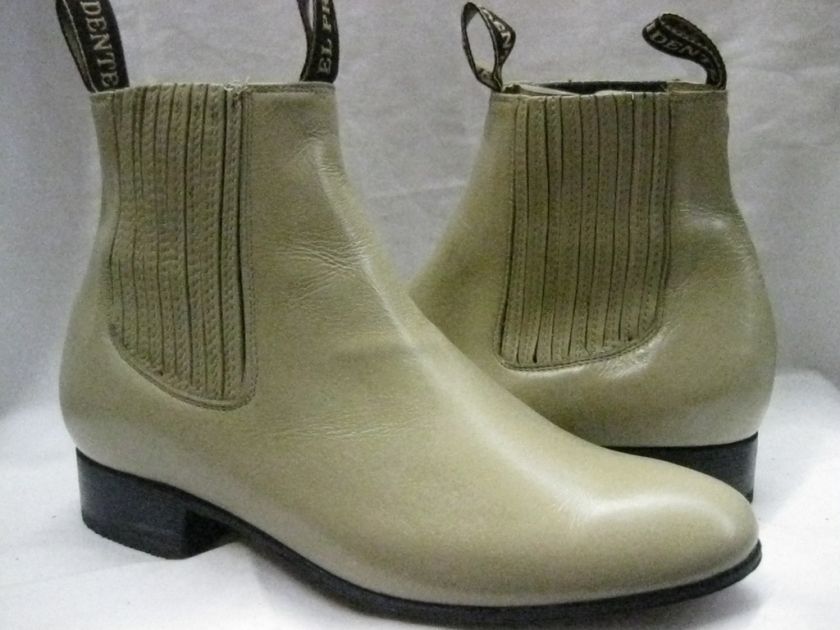 SOFT REAL LEATHER ANKLE BOOTS SHOES RIDING BOTIN CHARRO  