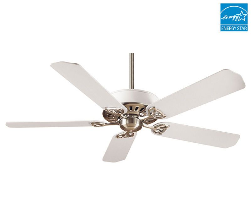 HUNTER 54 PARAMOUNT XP WHITE BRUSHED NICKEL 3 SPEED Ceiling Fan 23251 