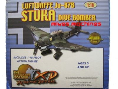   XD 1/18 JU 87 YELLOW NOSE STUKA LUFTWAFFE DIVE BOMBER MINT  