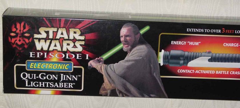 STAR WARS QUI GON JINN ELECTRONIC LIGHTSABER RARE  