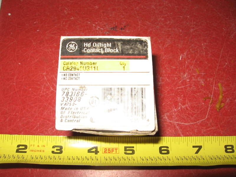 GE OILTIGHT CONTACT BLOCK CR2940U311L NIB  