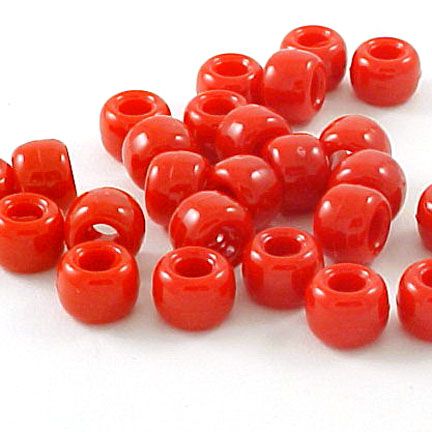 Crow beads Red 9 x 6 mm 1000 pk Pony  