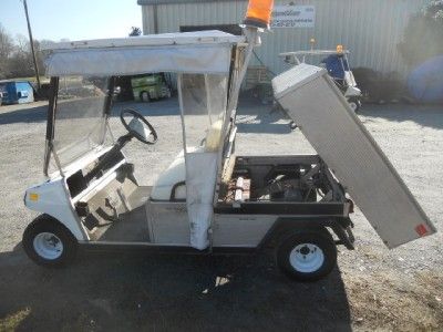 00 CLUB CAR CARRYALL 2 GOLF CART CAR 48V WITH DUMP BED ROLL DOWN 