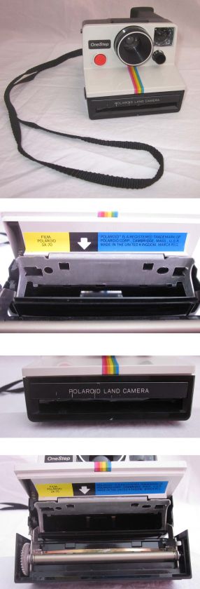 Polaroid One Step SX 70 Instant Camera   Retro Rainbow Stripe  