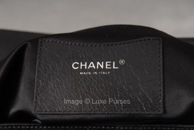 Chanel On The Road Tote Handbag   Glazed Black Calfskin  