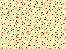 MARY ENGELBREIT Kitchen Caper Cherry Cherries Fruit Cotton Fabric BTFQ 